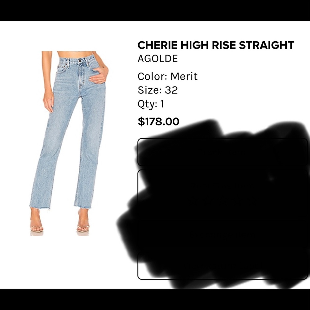 AGOLDE Cheri’s high rise straight jeans